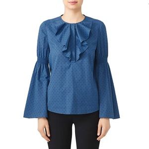 Rachel Zoe blue linden bell sleeve top
